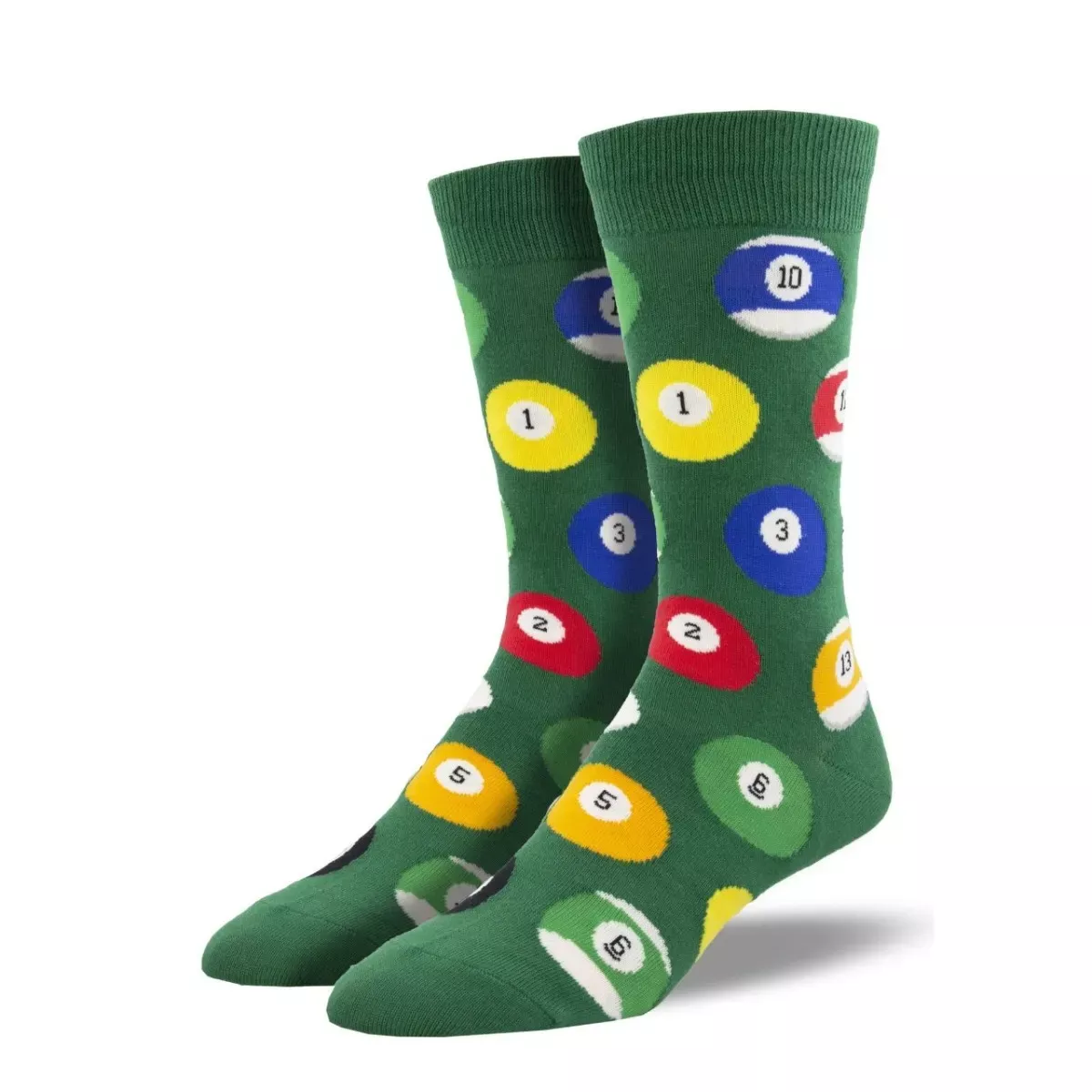 SockSmith Men’s “Billiard Balls” Green Socks