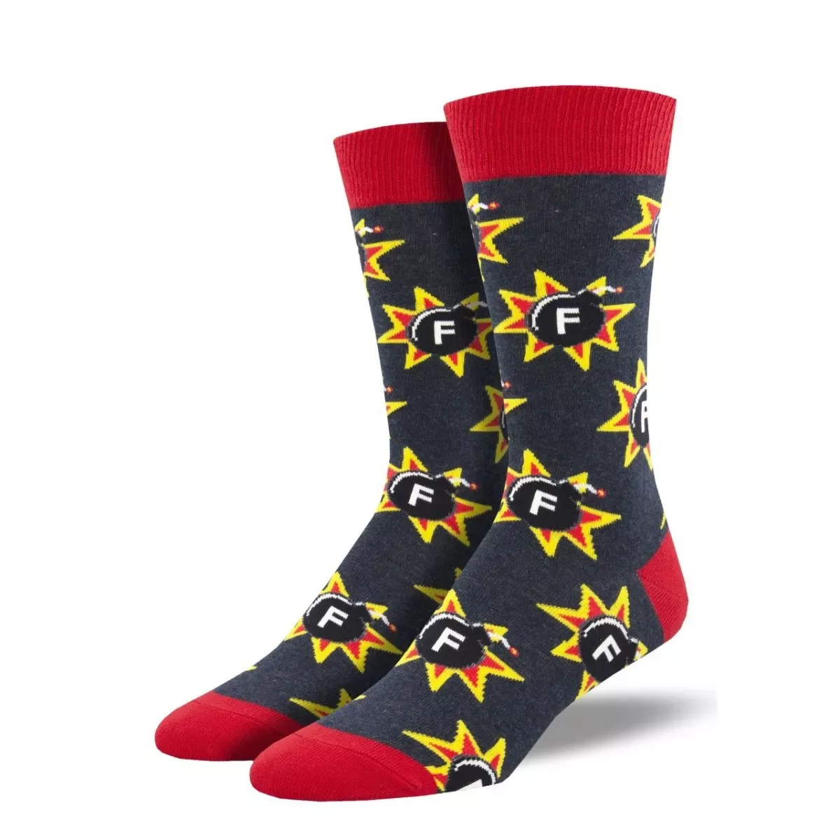 SockSmith Men's "F-Bomb" Red Socks