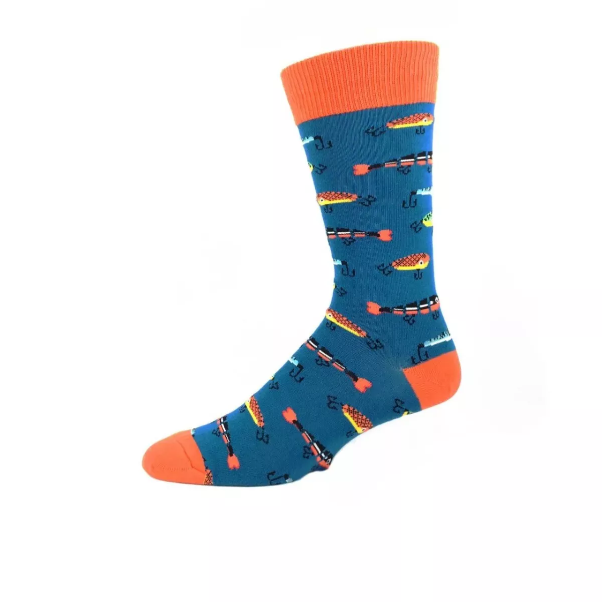 SockSmith Men's "Just Fishin' " Steel Blue Socks