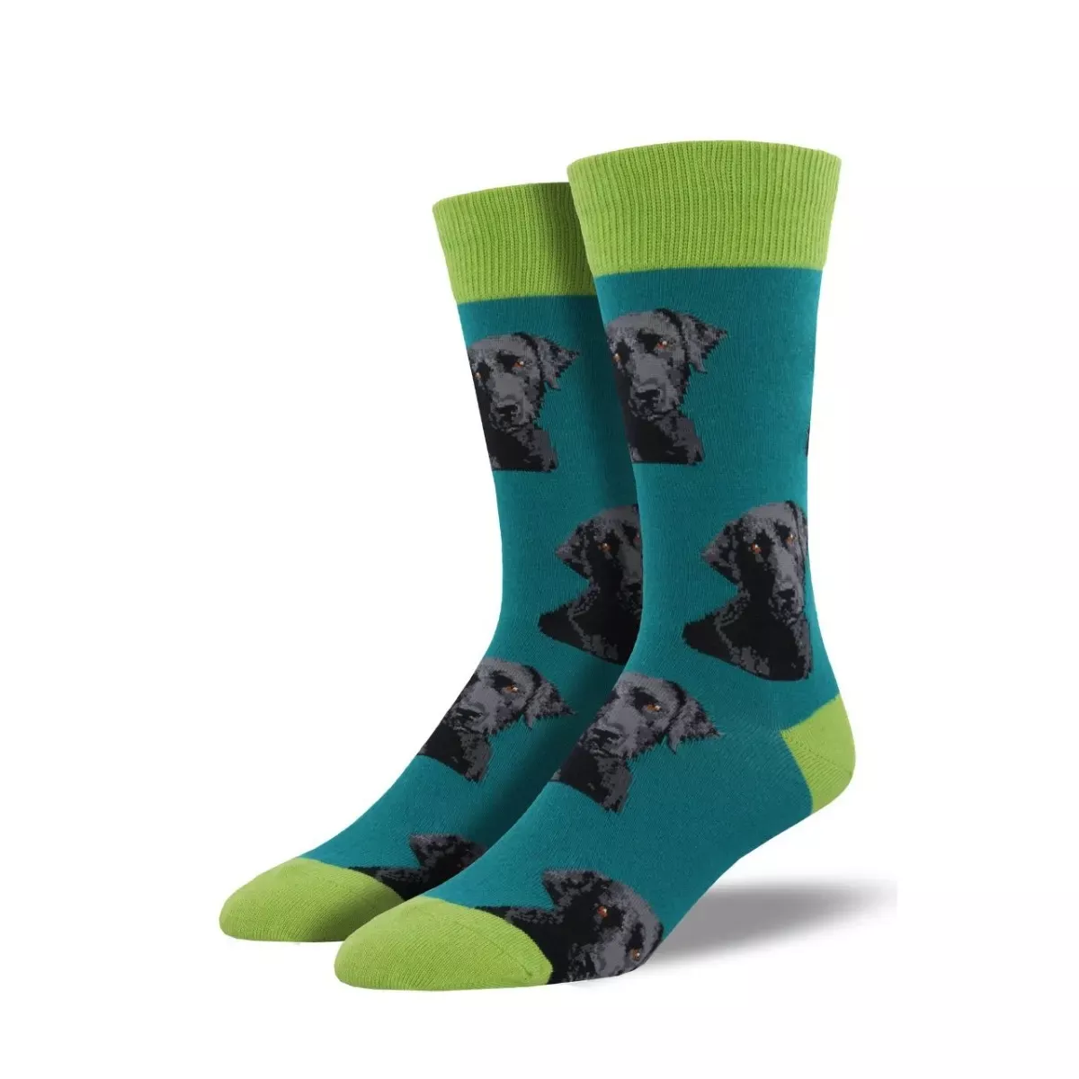 SockSmith Men's "Lab-Or Of Love" Teal Socks