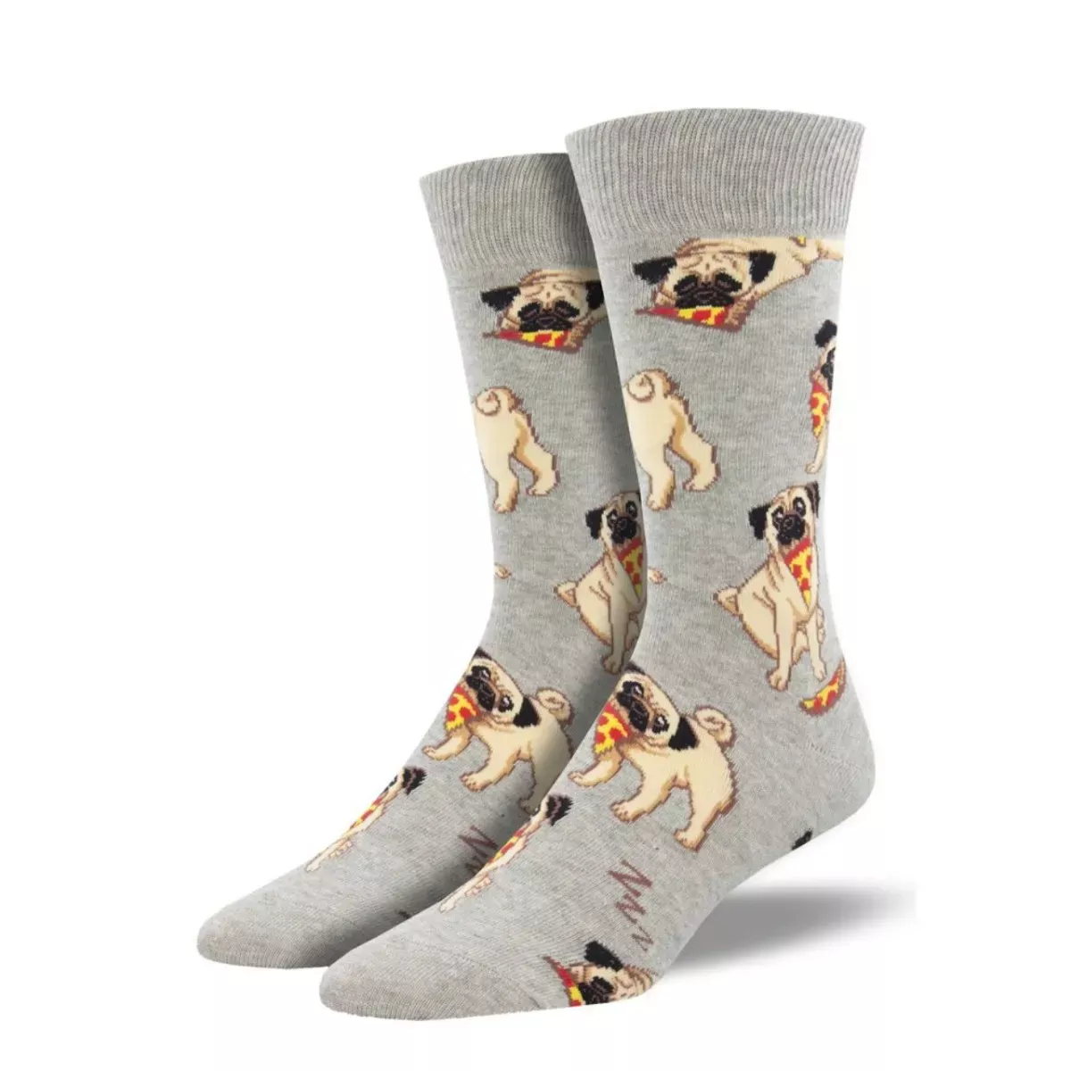 SockSmith Men's "Man's Best Friends" Heather Grey Socks