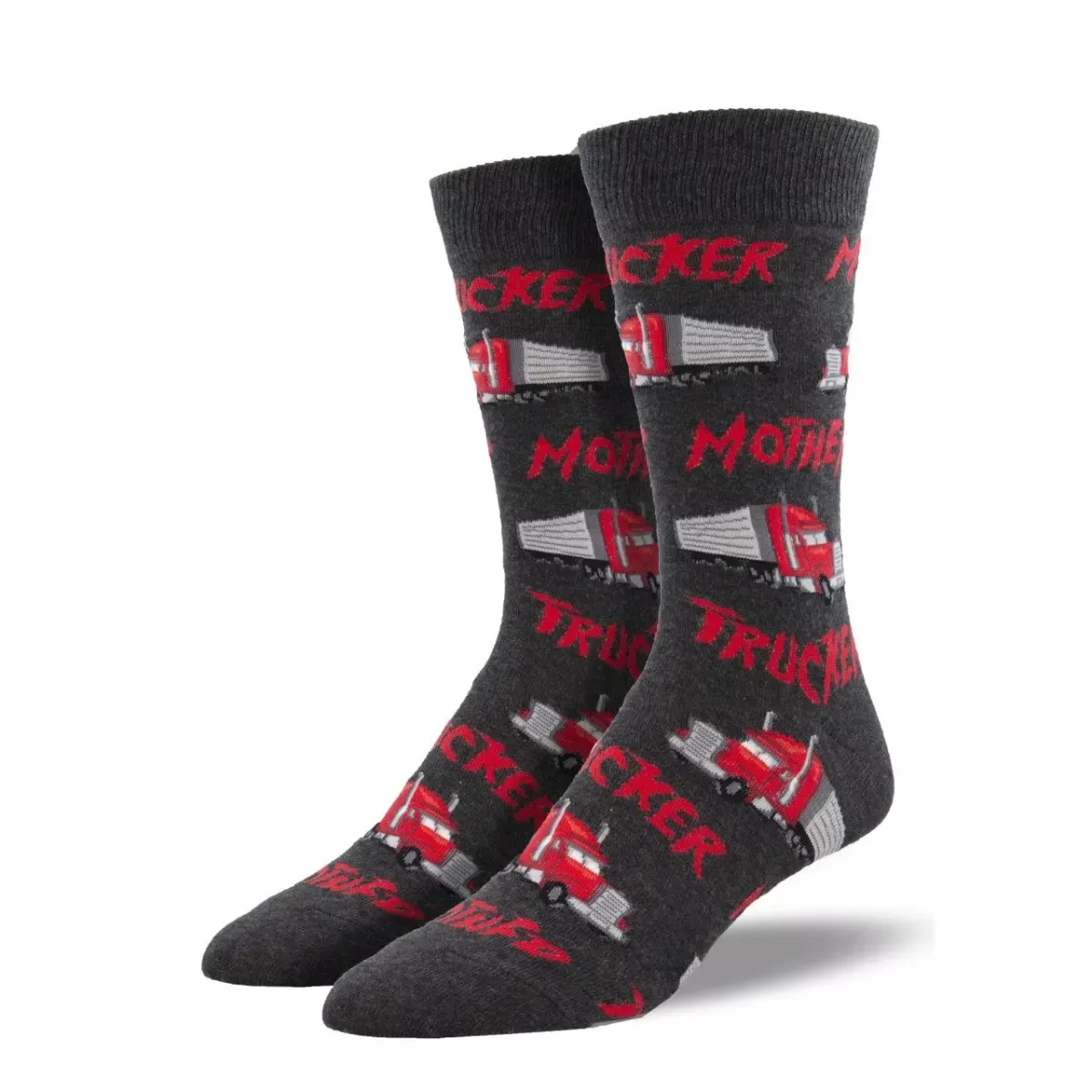 SockSmith Men's "Mother Trucker" Charcoal Socks