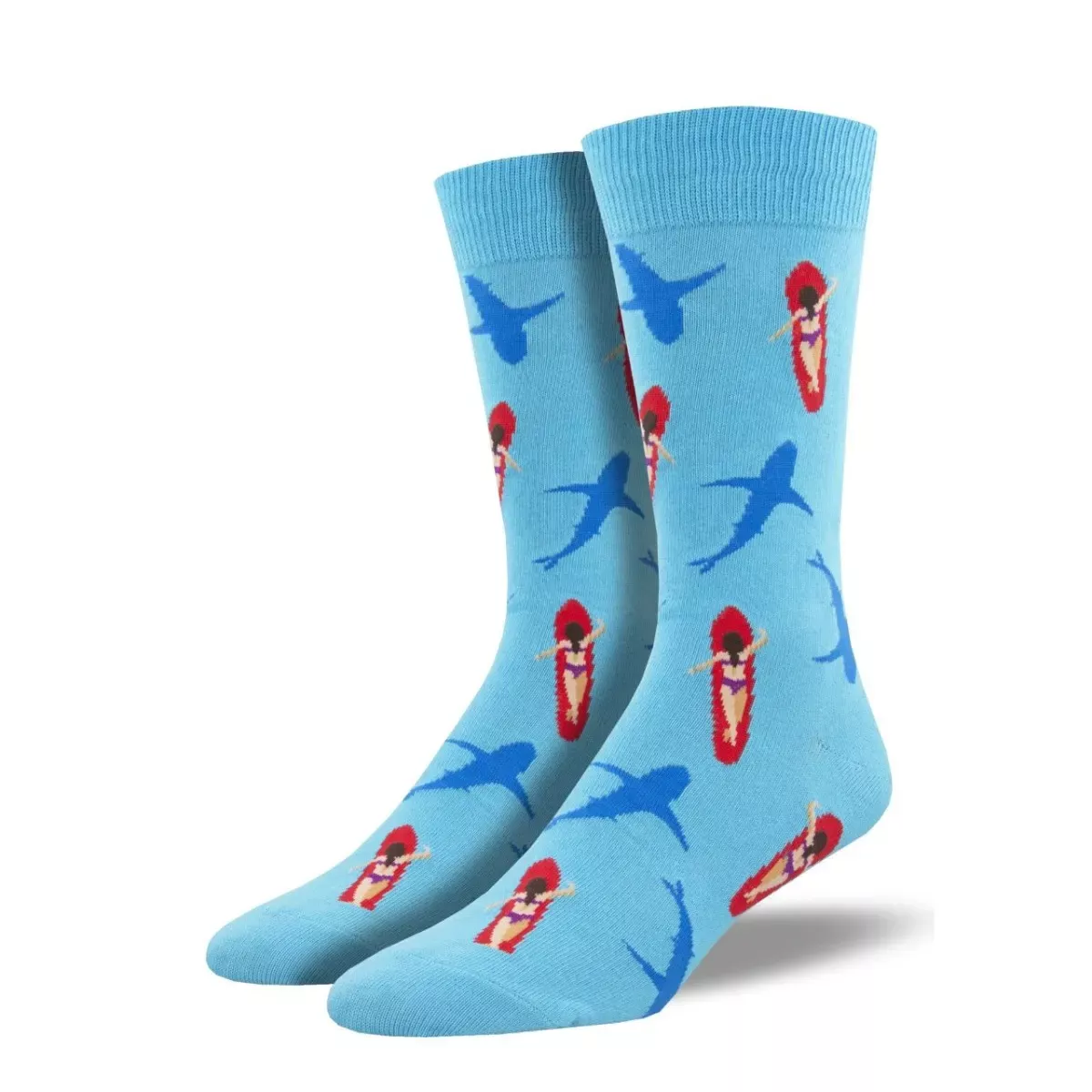 SockSmith Men's "No Lifeguard On Duty" Blue Socks