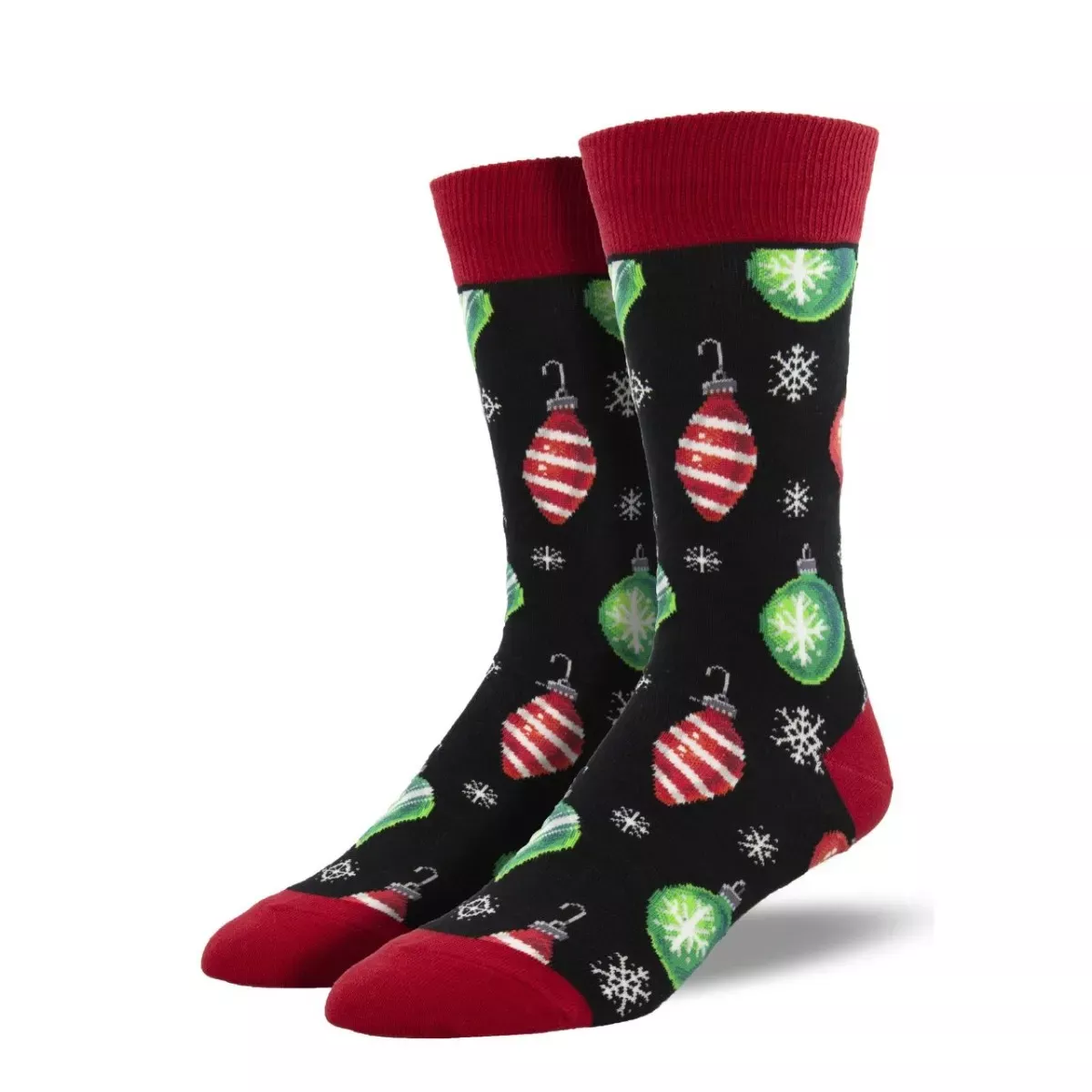 SockSmith Men's "Ornaments" Black Socks