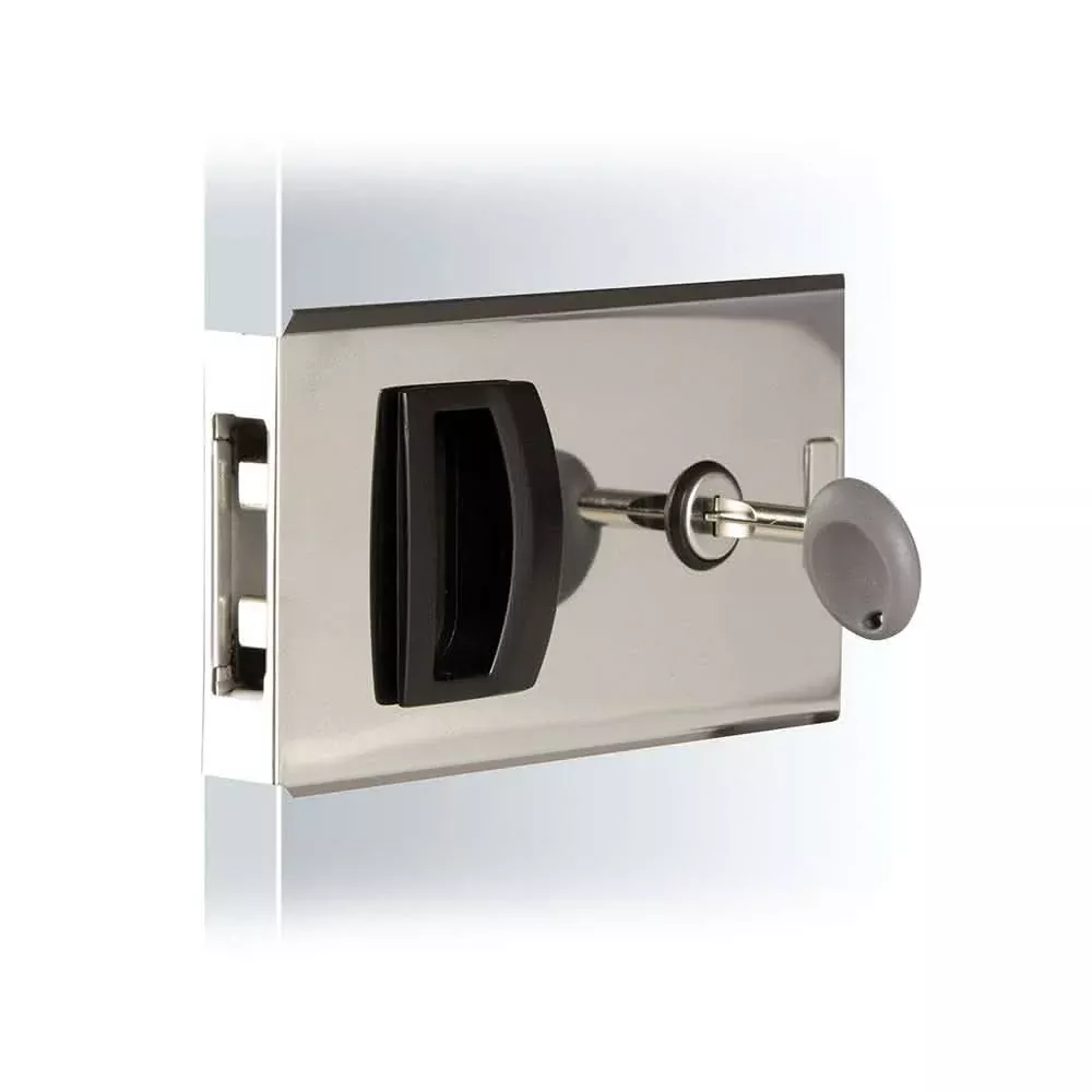Southco Flush Sliding Door Latch - Square - Aluminum - MF-01-110-60
