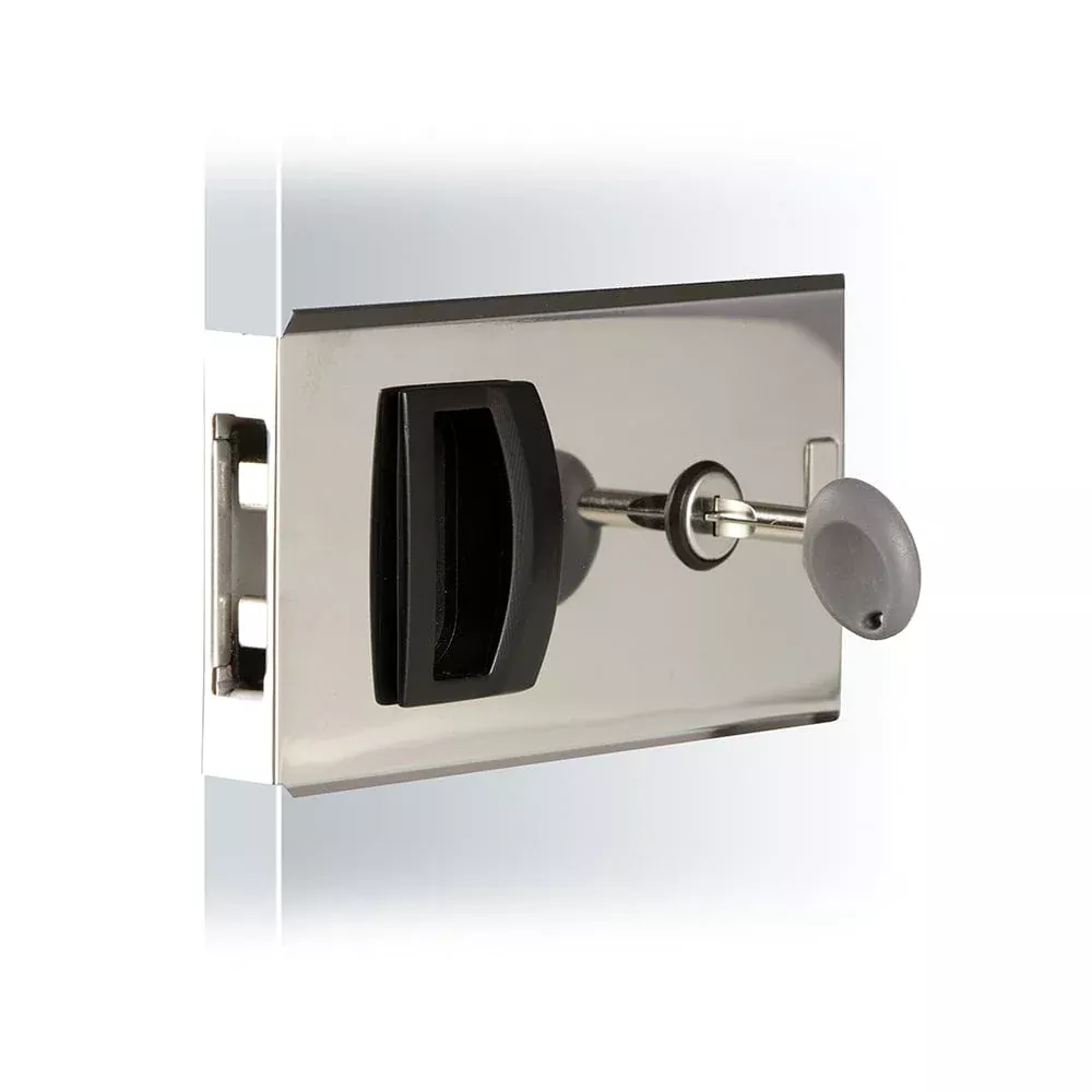Southco Flush Sliding Door Latch - Square - Aluminum