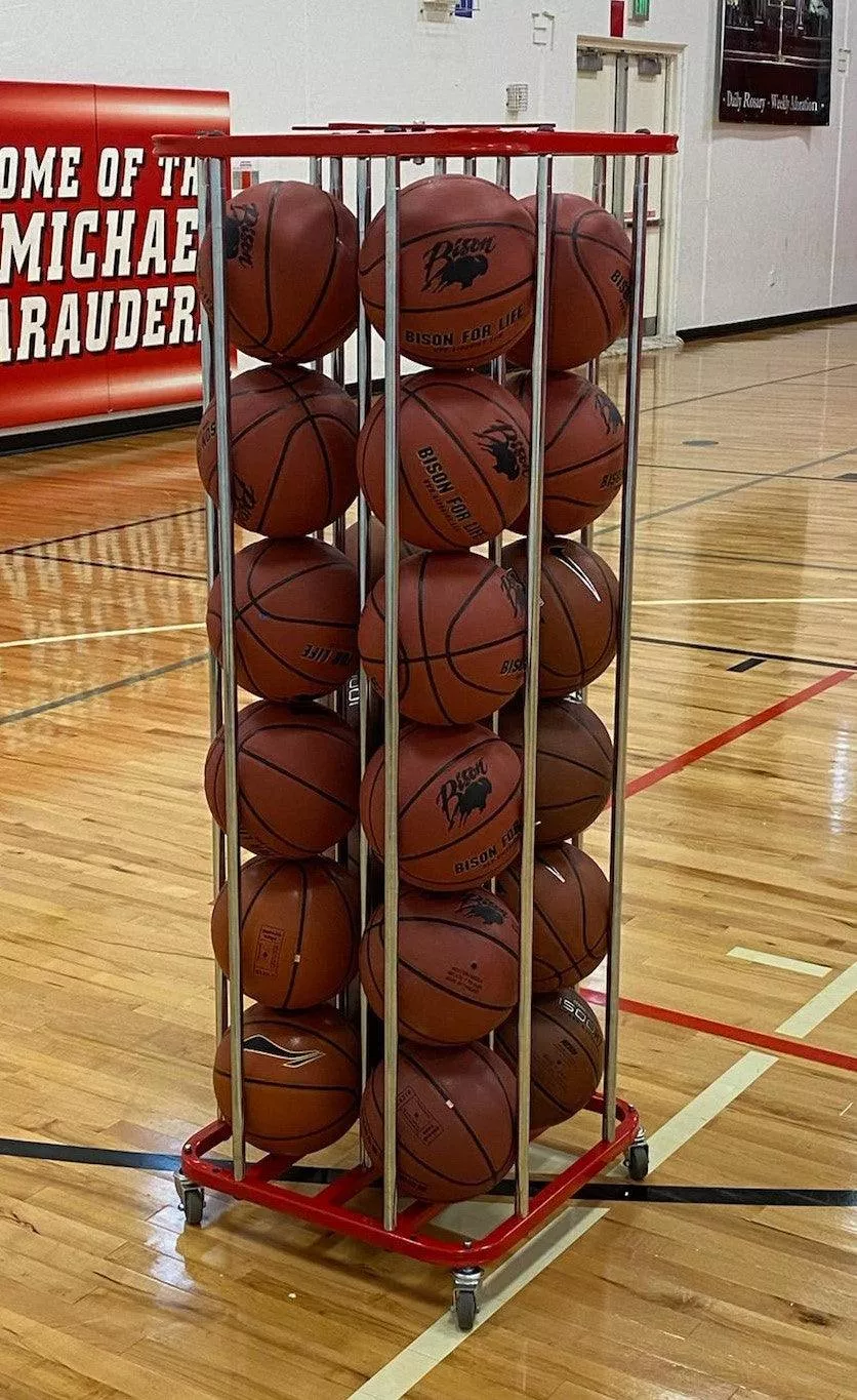 SpaceSaver Lockable Vertical Ball Carts