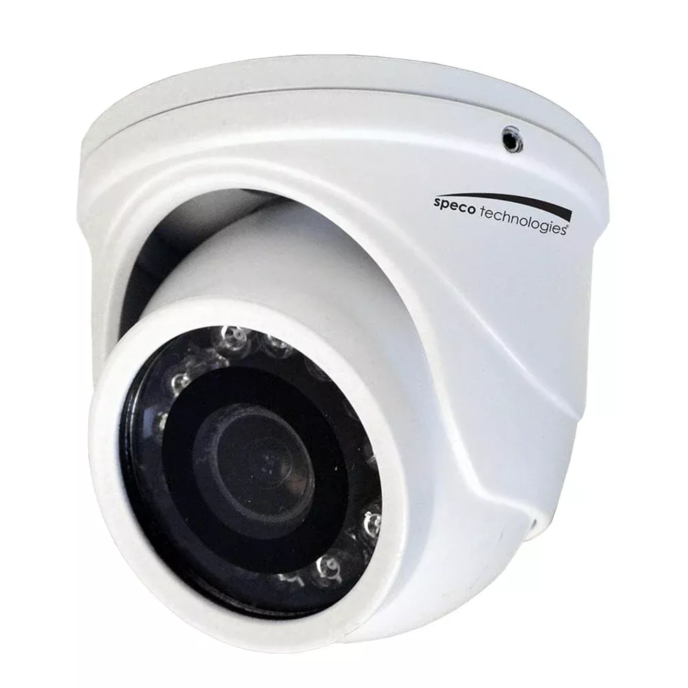 Speco 4MP HD-TVI Mini Turret Camera 2.9mm Lens – White Housing