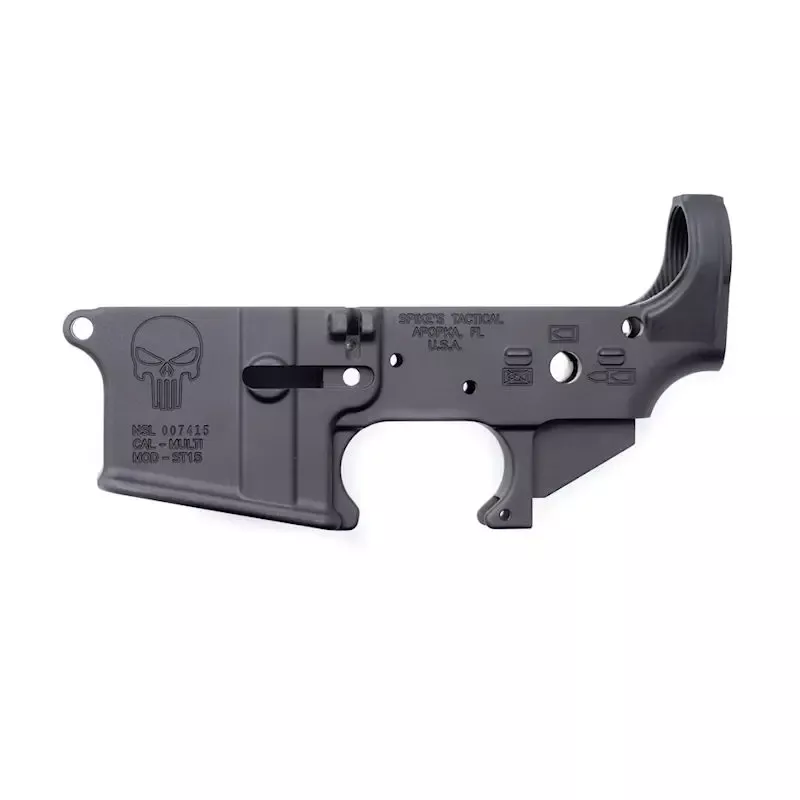 Spike's Tactical Punisher Lower with Bullet Markings Black Matte