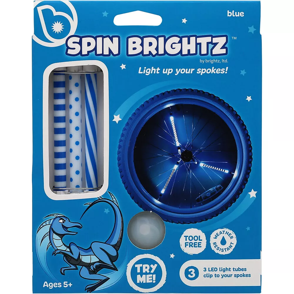 Spin Brightz Kids' Bicycle Spoke Lights, Blue