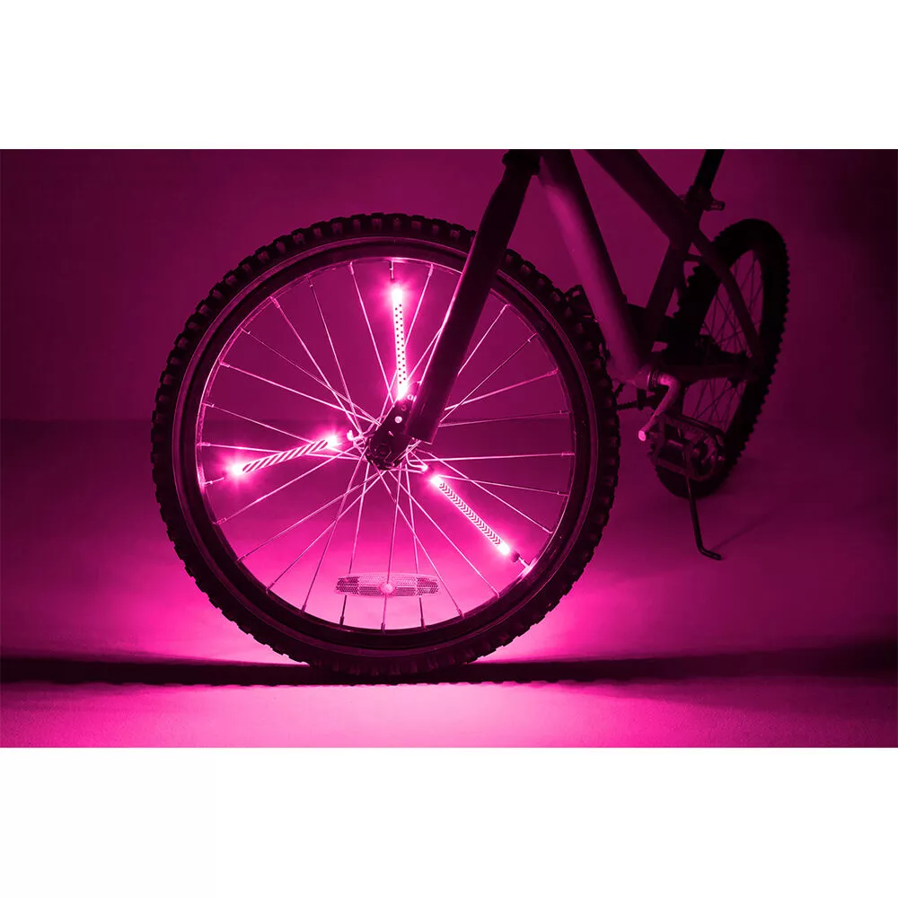 Spin Brightz Kids' Bicycle Spoke Lights, Pink