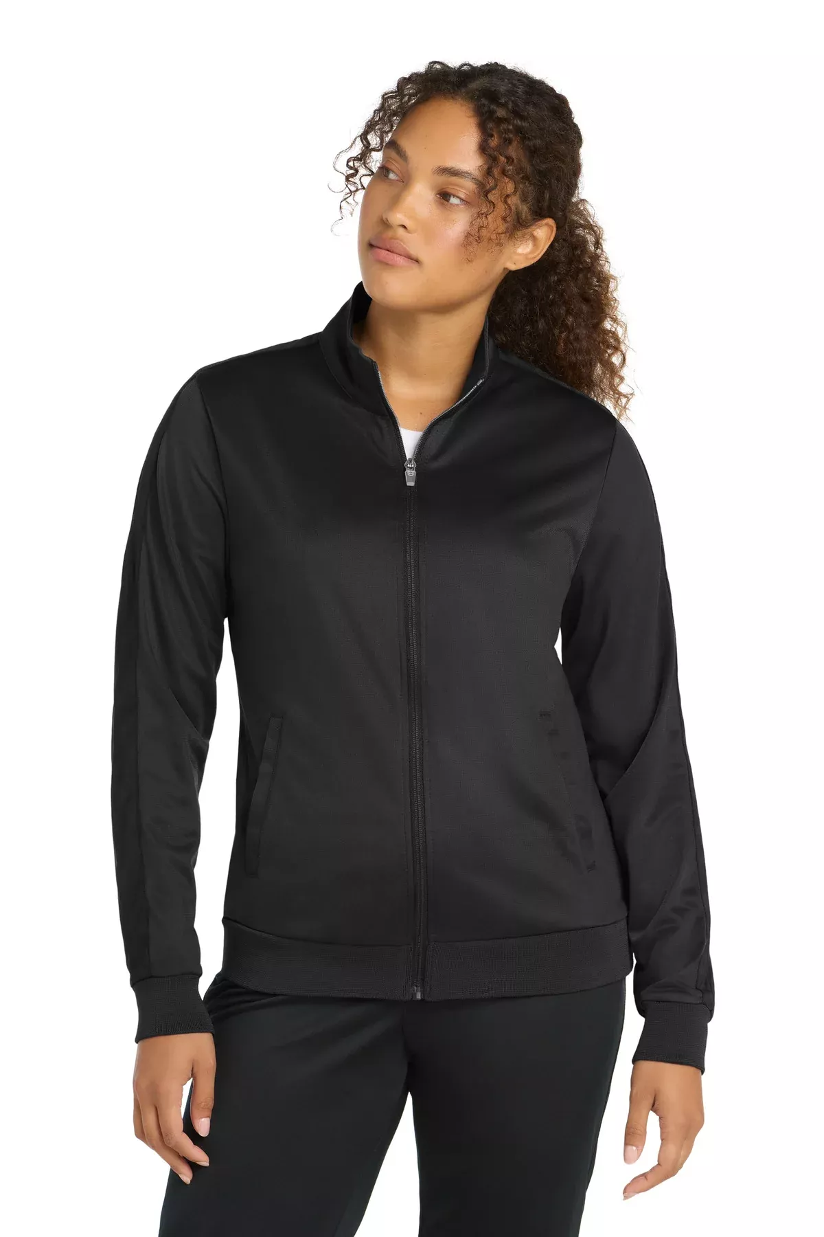 Sport-Tek Women’sTricot Sleeve Stripe Track Jacket