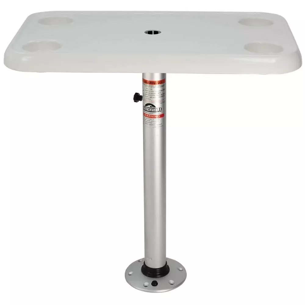 Springfield 16" x 28" Rectangle Table Package - White Thread-Lock - 1690107