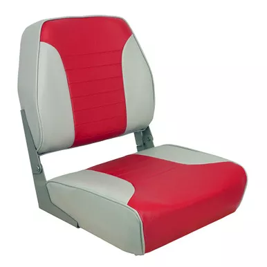 Springfield Gray Red Economy Folding Boat Seat