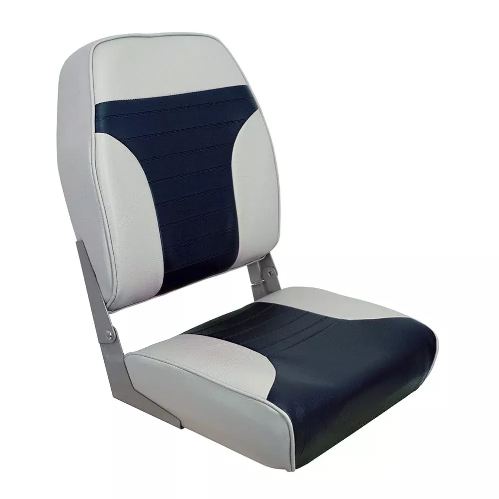 Springfield High Back Multi-Color Folding Seat – Blue/Grey