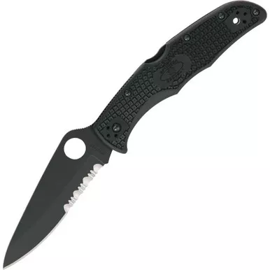 Spyderco Endura 4 Black FRN Combo Edge Knife