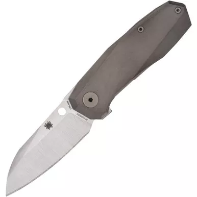 Spyderco TECNHO 3 Gray Titanium Folding Knife