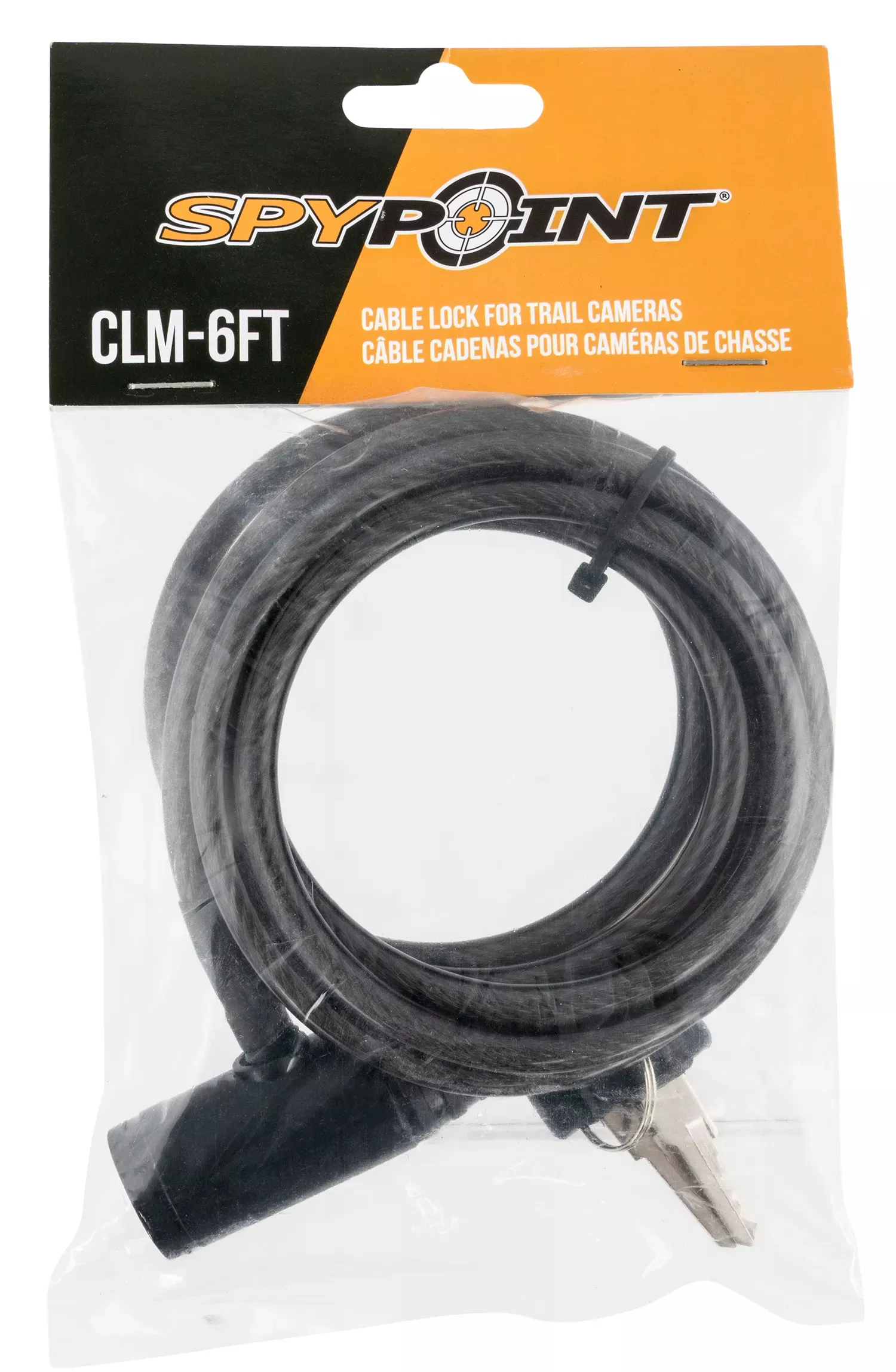Spypoint Cable Lock Compatible With Spypoint Cameras 6' Long Black