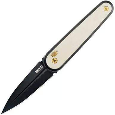 SRM Twin 251MB Ivory G10 Black Dagger Knife
