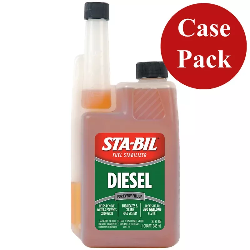 STA-BIL Diesel Formula Fuel StabilizerPerformance Improver – 32oz *Case of 4*