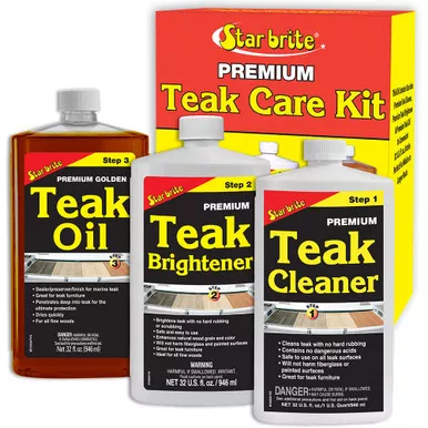 Star Brite Premium Teak Care 3-Step Kit - 32oz