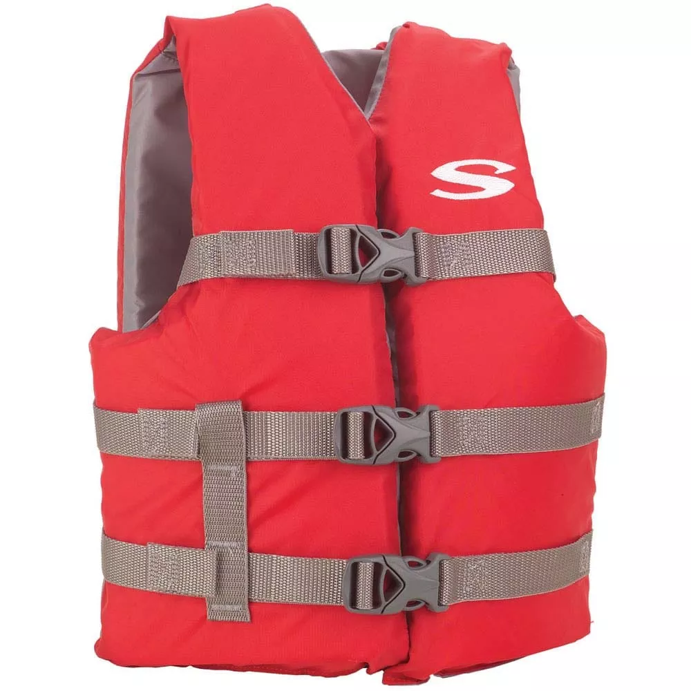 Stearns Youth Classic Vest Life Jacket – 50-90lbs – Red/Grey