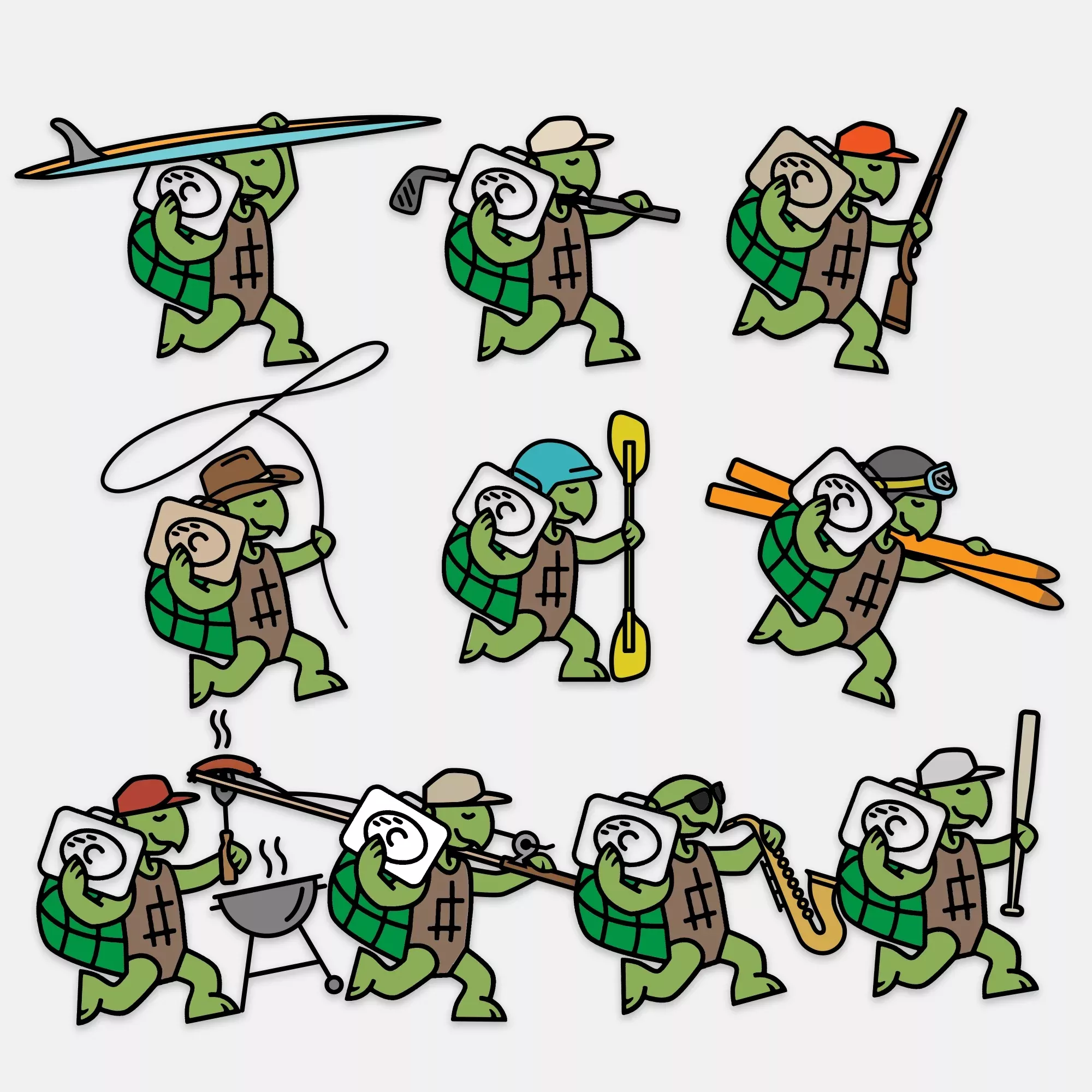 Sticker Pack – Jammin Turtles