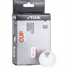 Stiga Cup 40+ 6-Pack Ping Pong/Table Tennis Balls White