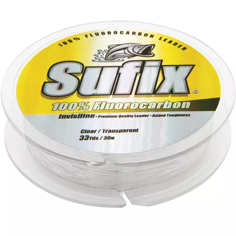 Sufix 100% Fluorocarbon Invisiline Leader – 150lb – 33yds