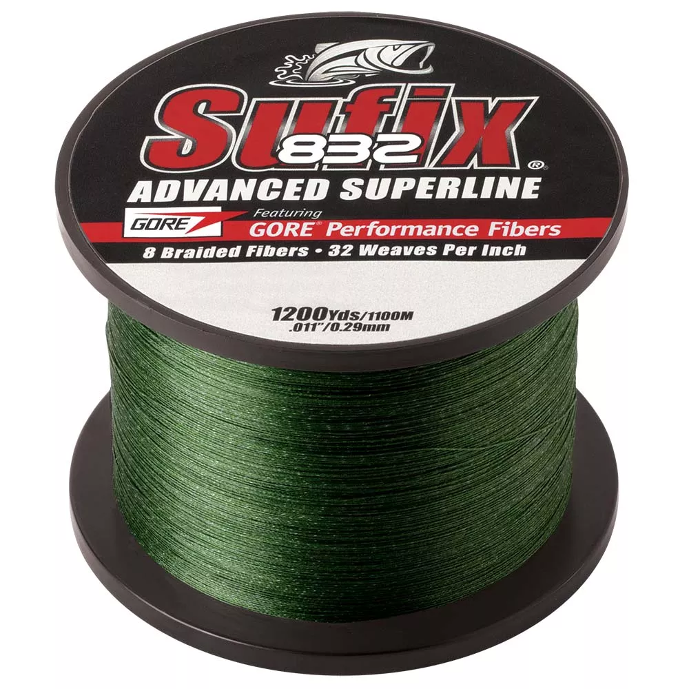 Sufix 832 Advanced Superline Braid – 10lb – Low-Vis Green – 1200 yds [660-310G]