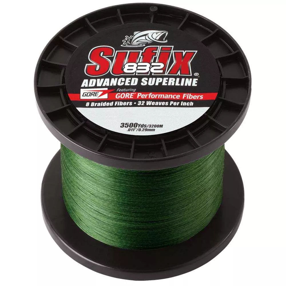 Sufix 832 Advanced Superline Braid - 10lb - Low-Vis Green - 3500 yds - 660-410G