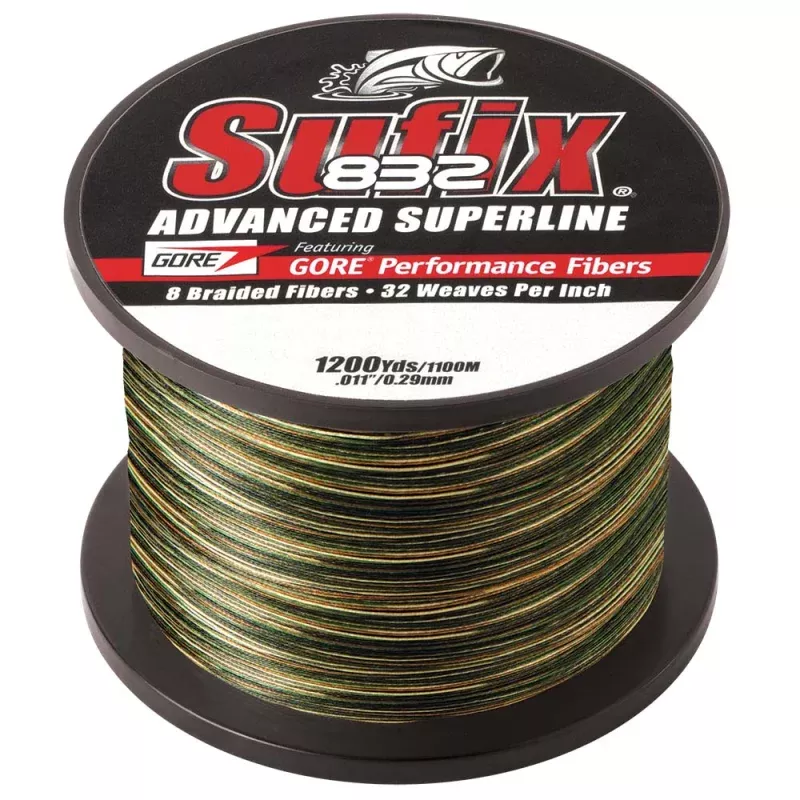 Sufix 832 Advanced Superline Braid – 15lb – Camo – 1200 yds