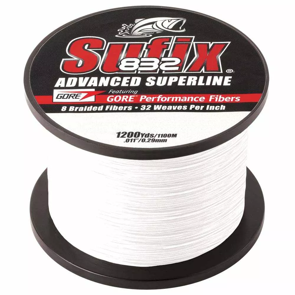 Sufix 832 Advanced Superline Braid - 20lb - Ghost - 1200 yds - 660-320GH