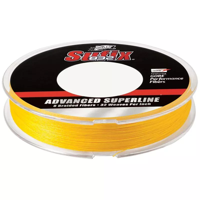 Sufix 832 Advanced Superline Braid – 20lb – Hi-Vis Yellow – 150 yds