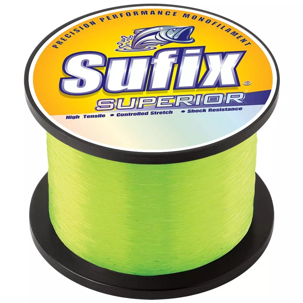 Sufix Superior Hi-Vis Yellow Monofilament - 50lb - 2405 yds - 647-650