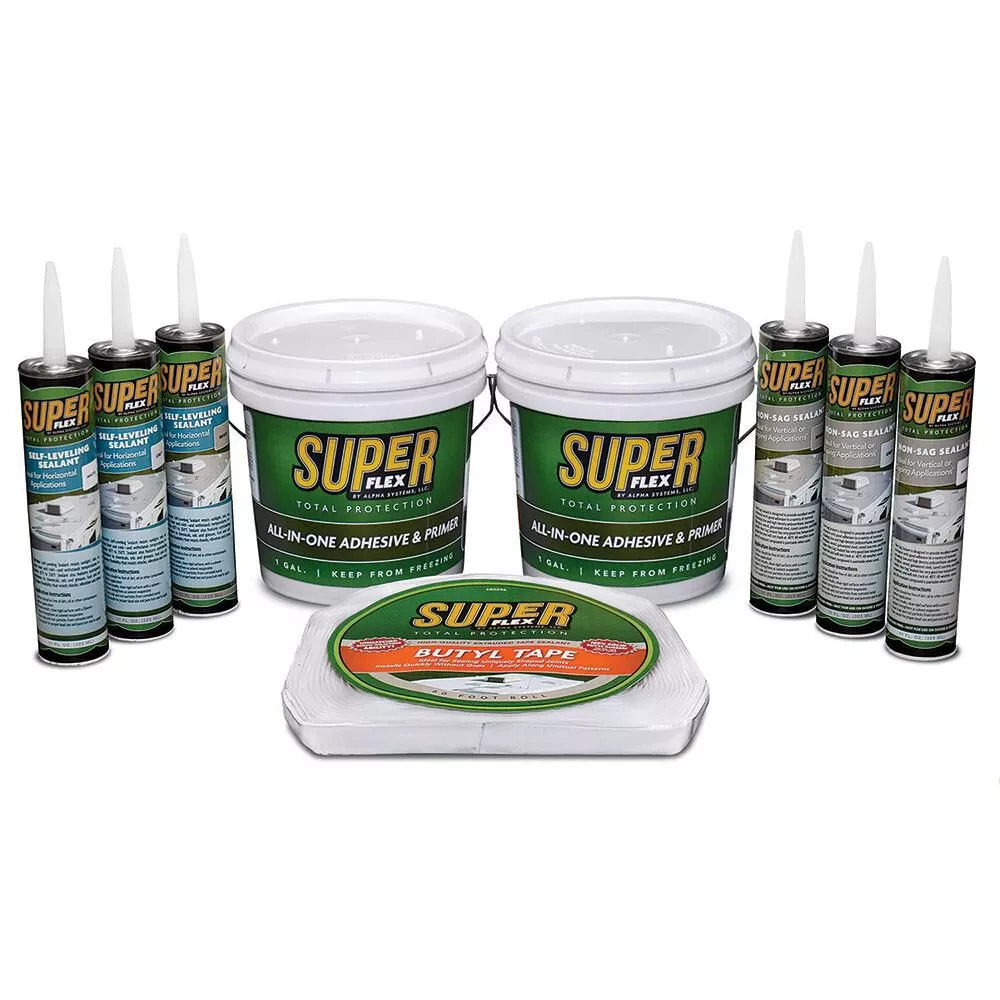 SuperFlex RV Roof Kit, For 26' RVs and Longer, Beige