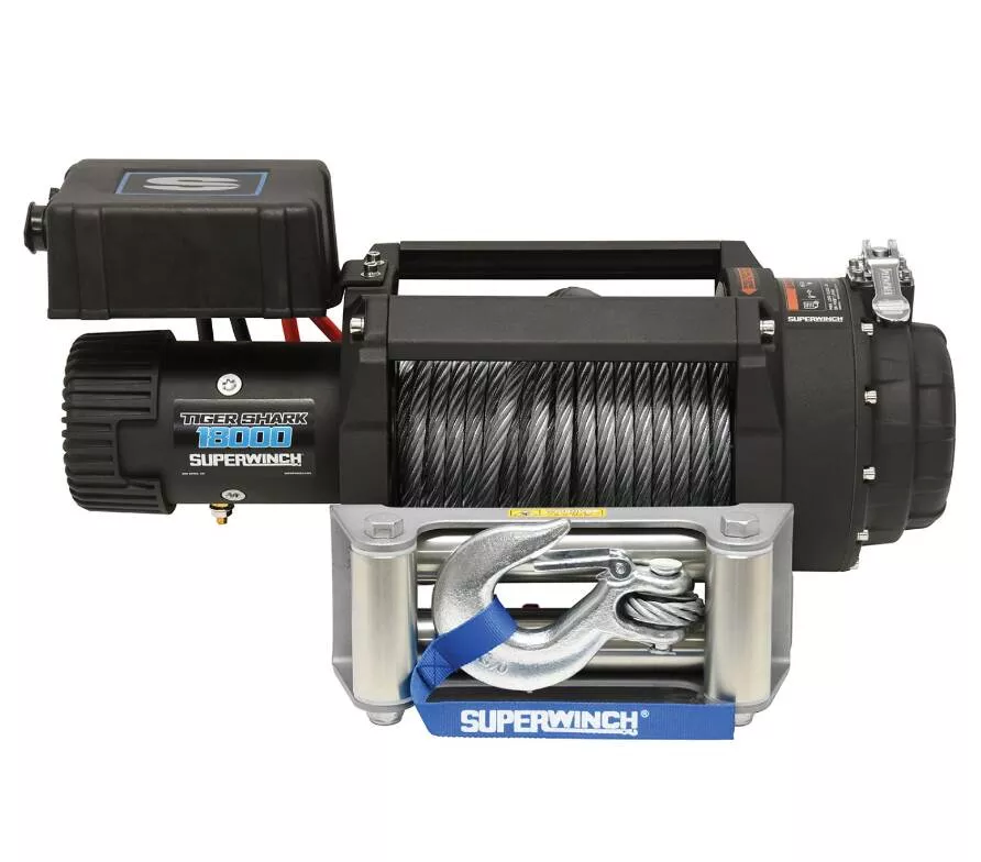 Superwinch Tiger Shark 18000 Lbs 12V Wire Rope Winch• 1518000