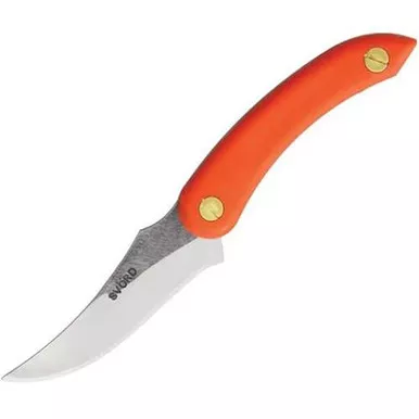 Svord AM Kiwi Fixed Blade Orange Skinner Knife with Sheath
