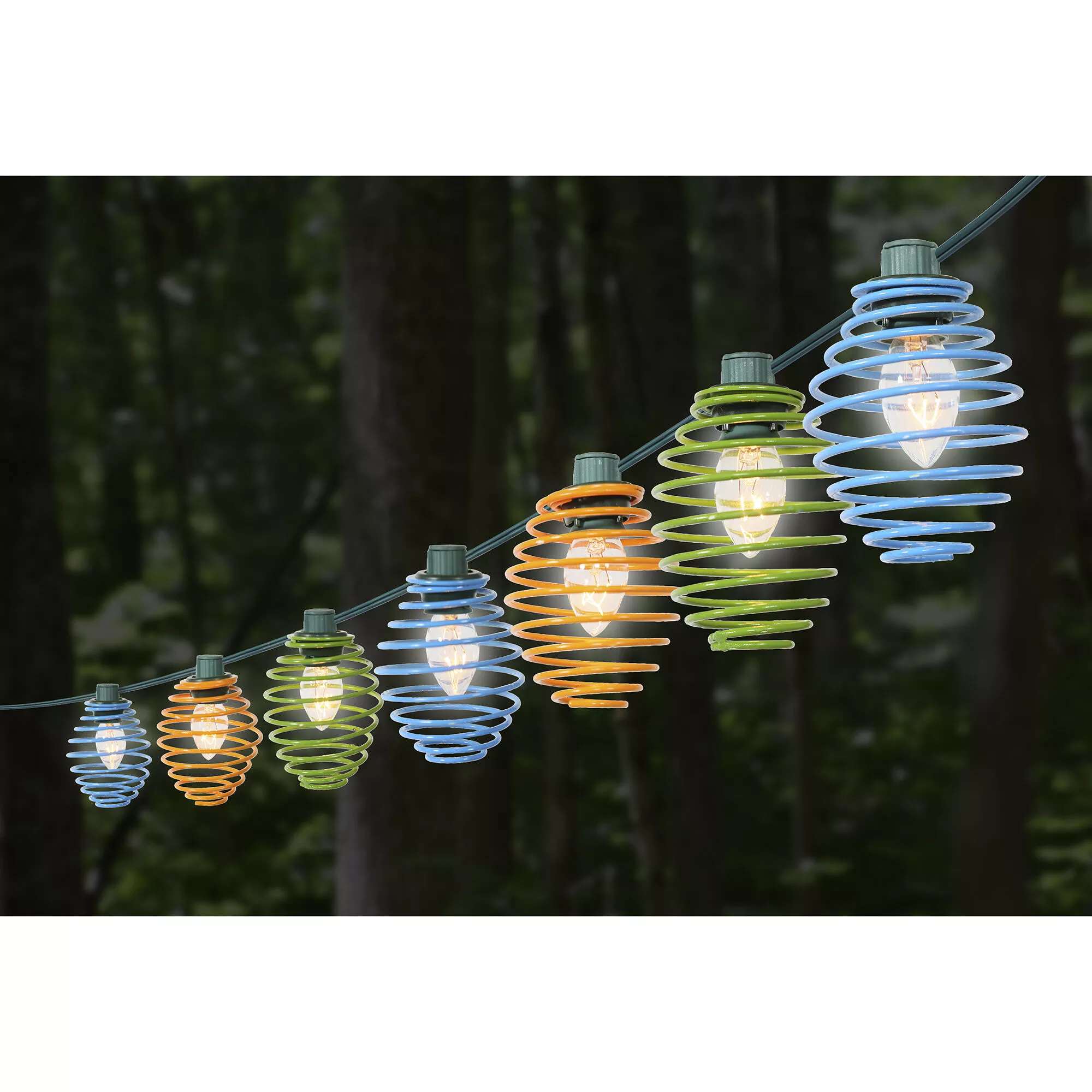 Swirly Party Lights, 10 Lights on 11’ Cord