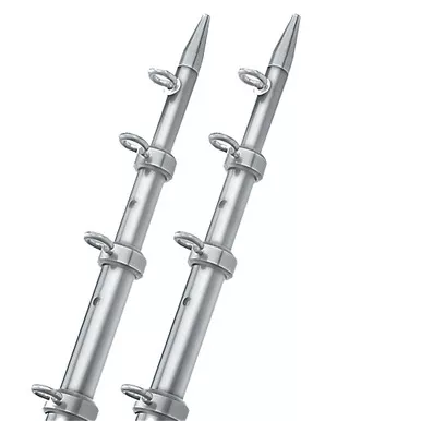 TACO 15-Foot Silver Outrigger Poles, 1.125-Inch