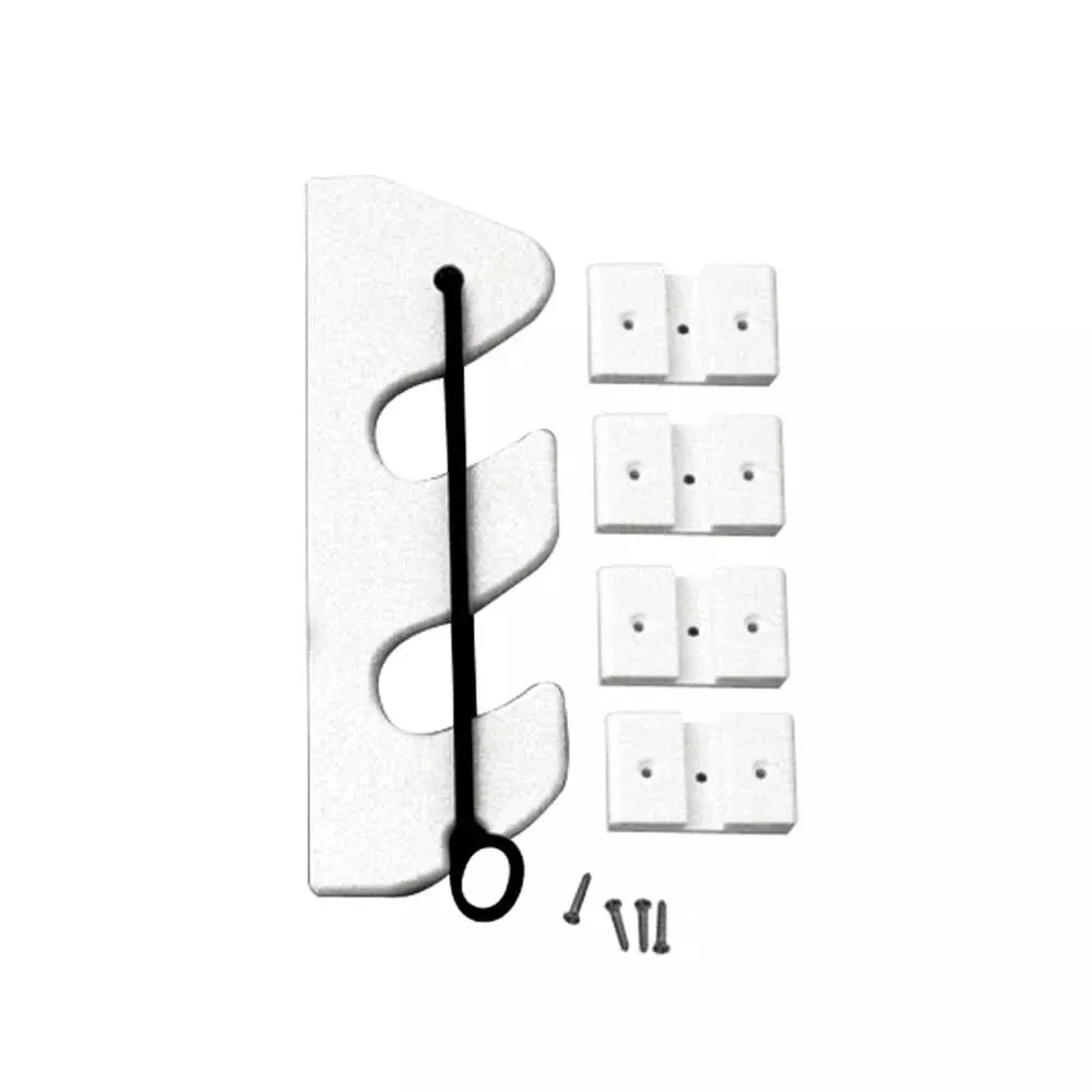 TACO 2-Rod Poly Bungee Rod Holder Rack – White [P03-132W]