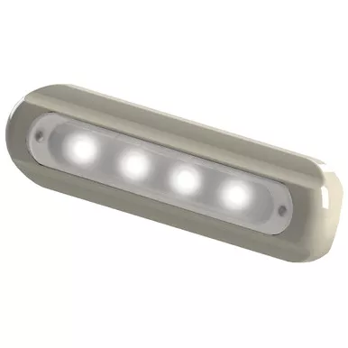 TACO 4-LED Flat Mount Deck Light, White Housing