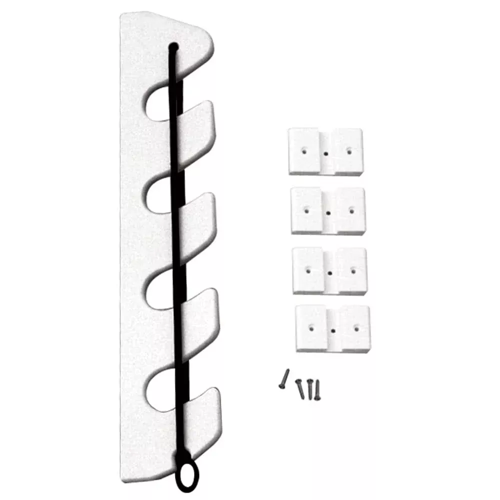 TACO 4-Rod Poly Bungee Rod Holder Rack – White [P03-134W]