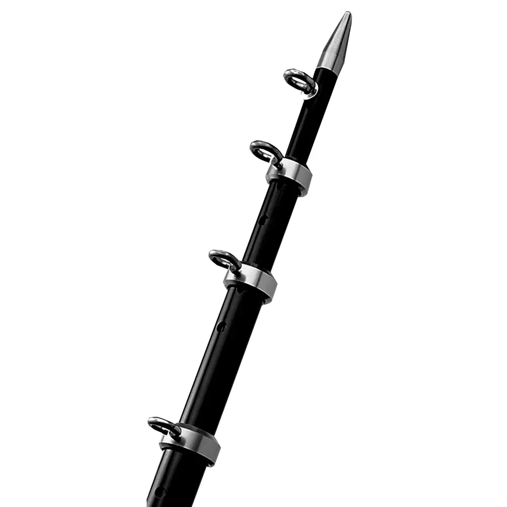 TACO 8′ Black/Silver Center Rigger Pole – 1-1/8″ Diameter [OC-0422BKA8]