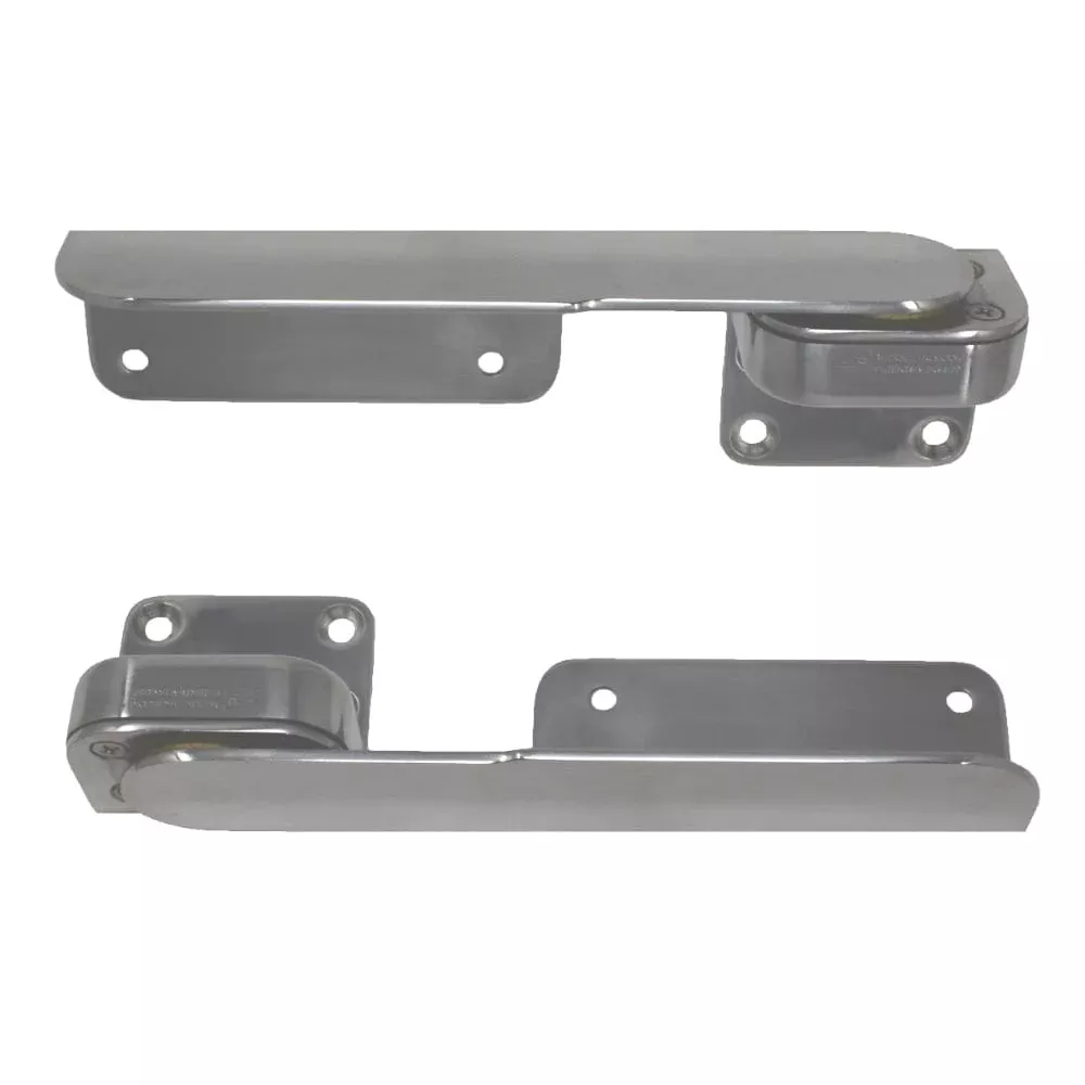 TACO Command Ratchet Hinges – 9-3/8 – Polished 316 Stainless Steel – Pair