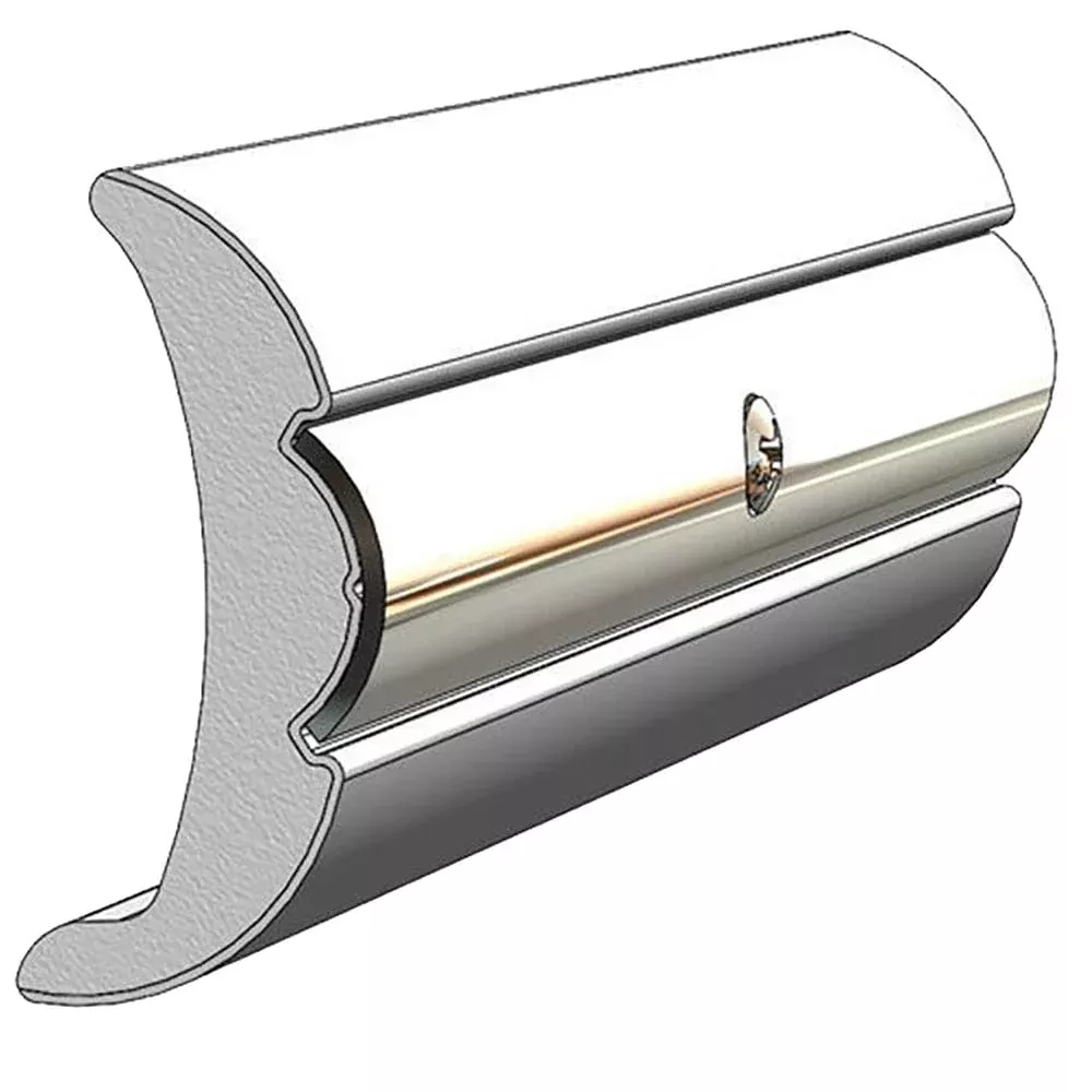 TACO Rigid Vinyl Flex-Core Rub Rail 2 x 7/8 – Frosty White 60