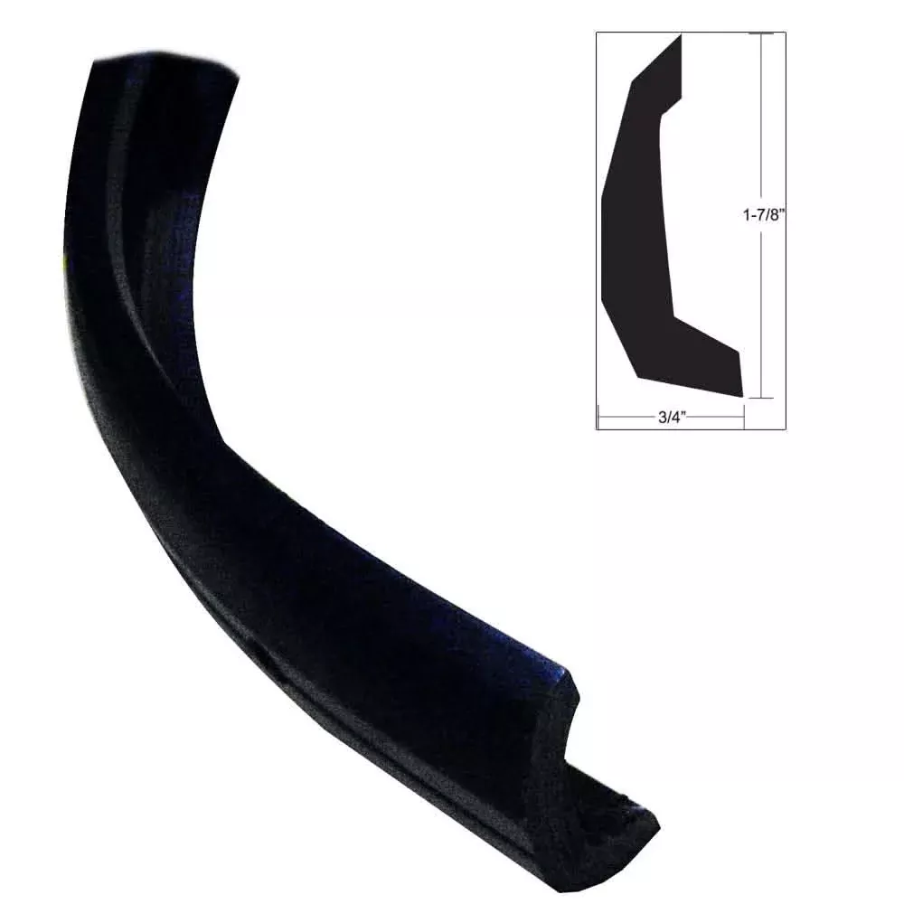 TACO Semi-Rigid Rub Rail Kit – Black w/No Insert – 30′ [V11-4135BKA30-3]