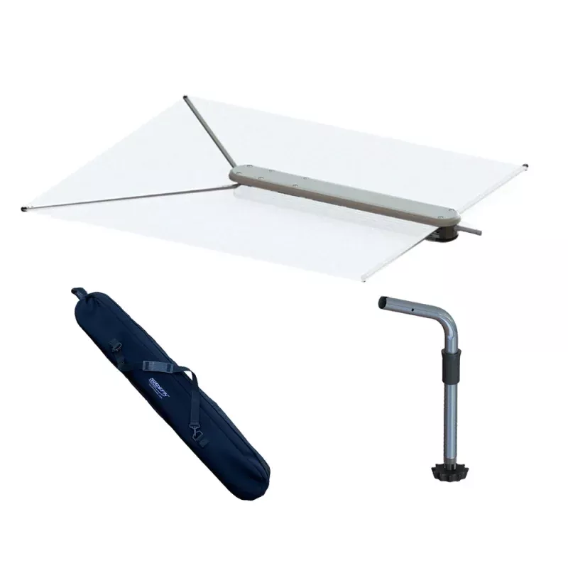TACO ShadeFin w/White Fabric, CaseFixed Rod Holder Mount Kit