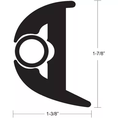 TACO V11-3426 Black Flex Vinyl Rub Rail Kit, 50-Foot