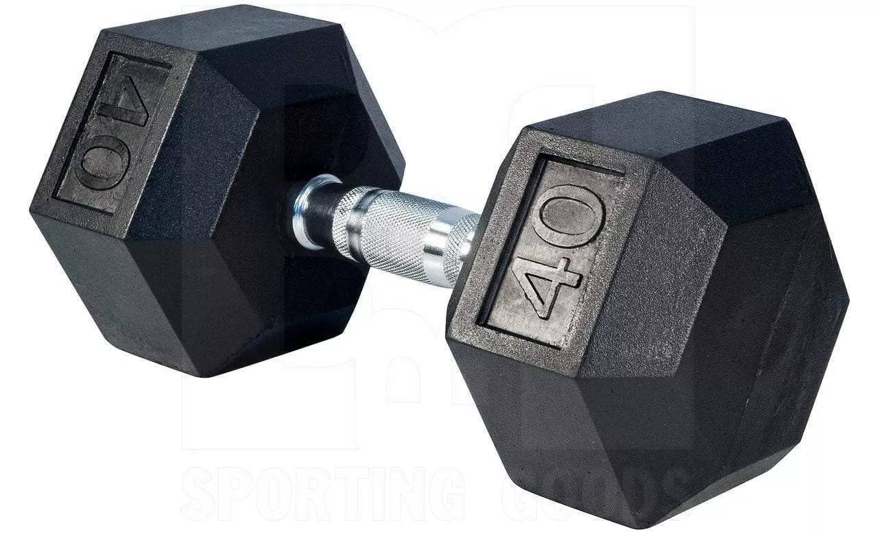 Tamanaco Rubber Hexagonal Dumbell 40 LBS (Single)